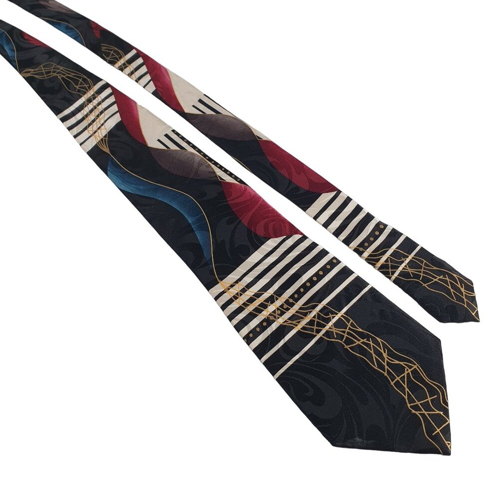 Roffe Mens Necktie Tie Art Deco Designer Accessory Work Office Dad Gift